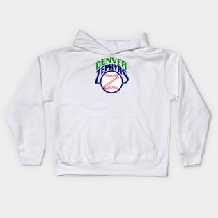 Defunct Denver Zephyrs Baseball 1989 Kids Hoodie